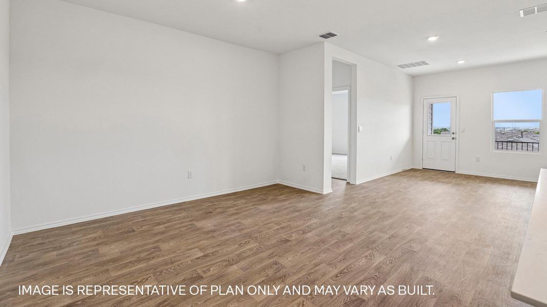 Representative unfurnished interior of a home built from the The Mitchell by D.R. Horton in Talavera, Kyle (Image 15).