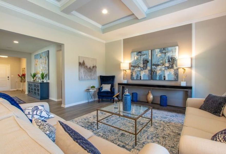 Representative furnished interior of a home built from the Brodrick by True Homes in Heritage Hall, Statesville (Image 8).