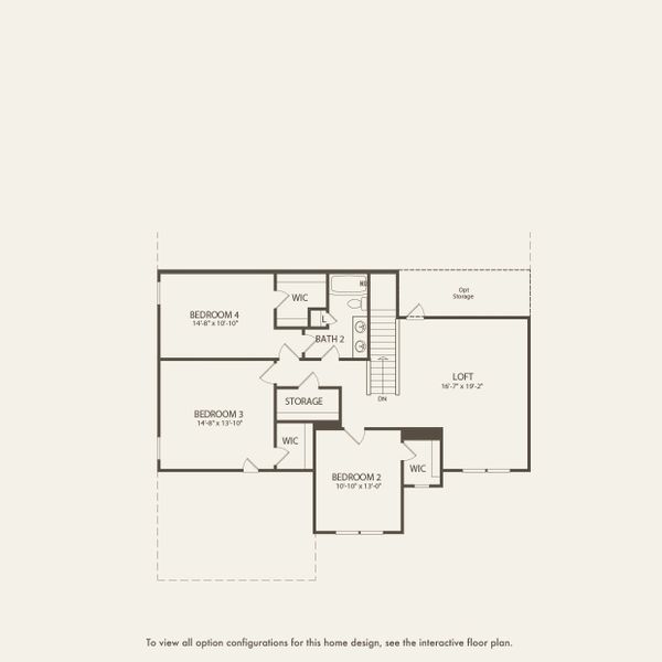 2D floor plan layout for the Vanderbilt by Pulte Homes in Indigo Bay, Myrtle Beach, SC (Image 5).