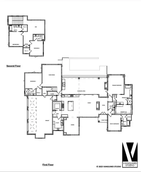 2D floor plan layout of this home in , Lakeway, TX (Image 2).