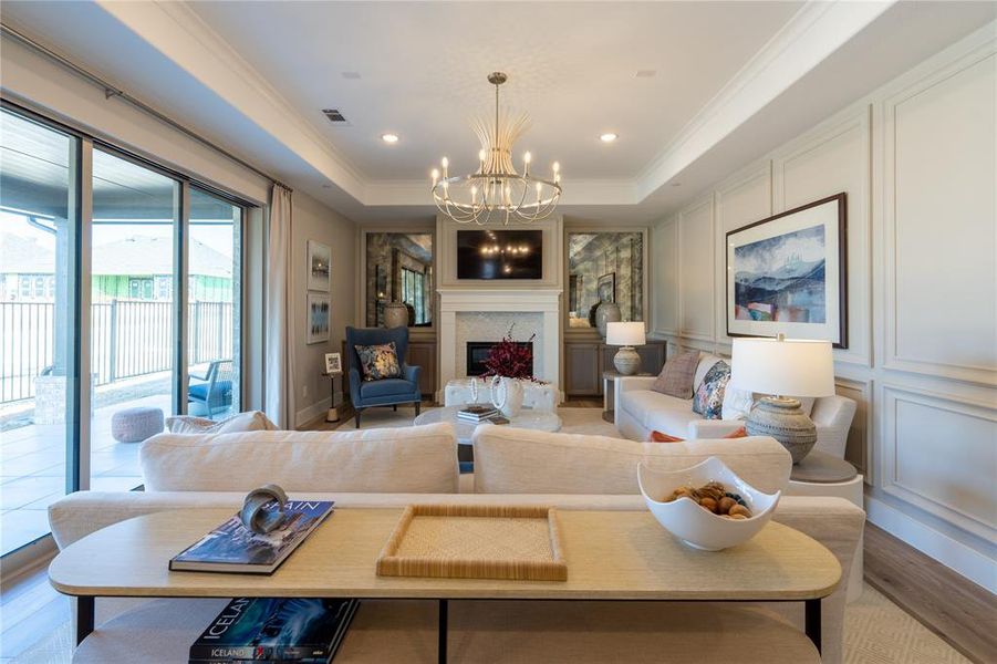 Furnished interior view inside a new home in , Prosper (Image 38).