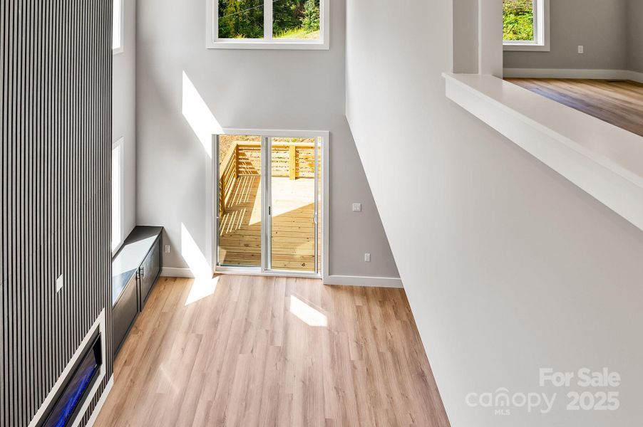 View from Upstairs to Living Room