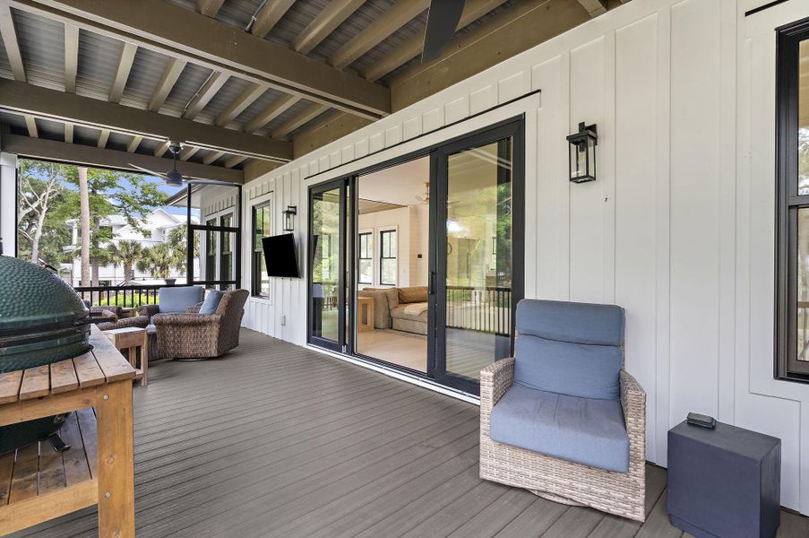 Exterior details and patio area of a home in , Isle Of Palms (Image 38). Exterior details and patio area of a home in , Isle Of Palms (Image 38).