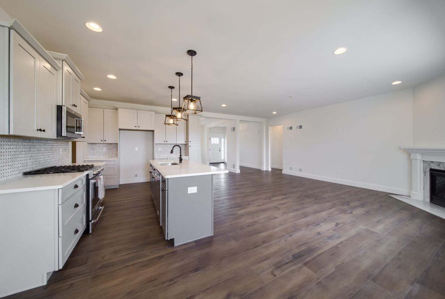 Family Room & Standard Kitchen w/ Upgrades