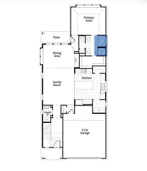 2D floor plan layout for the Lincoln Plan by Highland Homes in Prominence, San Antonio, TX (Image 6).