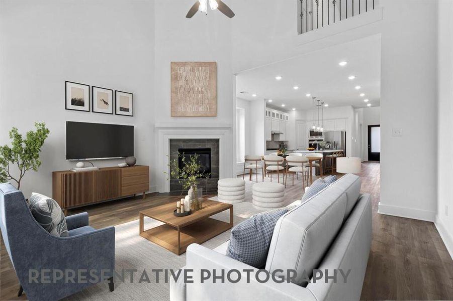 Furnished interior view inside a new home in Sandbrock Ranch, Aubrey (Image 8).