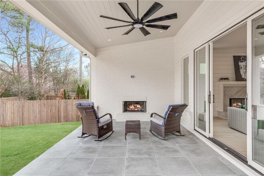 Exterior details and patio area of a home in , Atlanta (Image 29).