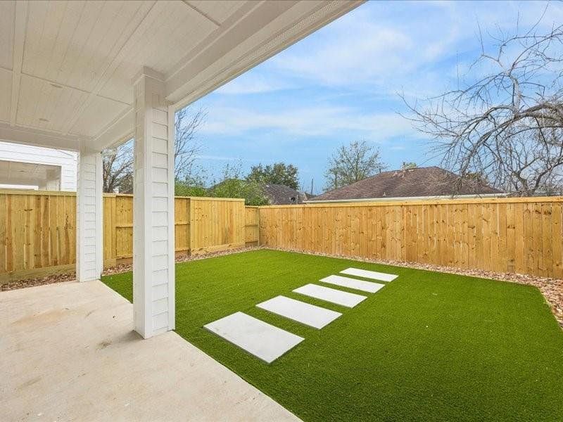 Exterior details and patio area of a home in , Houston (Image 2). Exterior details and patio area of a home in , Houston (Image 2).
