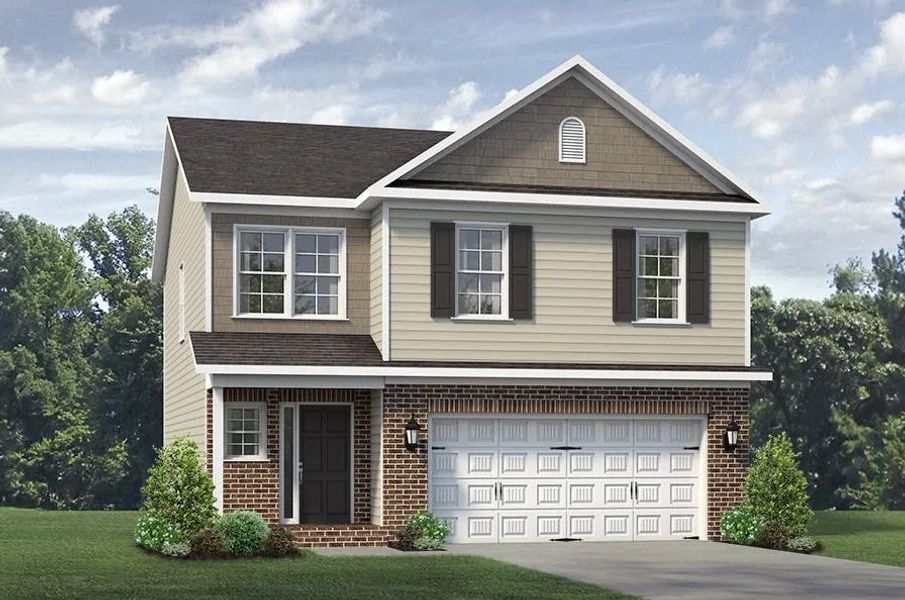 Representative exterior photo of a completed home built from the Southport by Keystone Homes NC in The Wilcox, Greensboro, NC (Image 18).