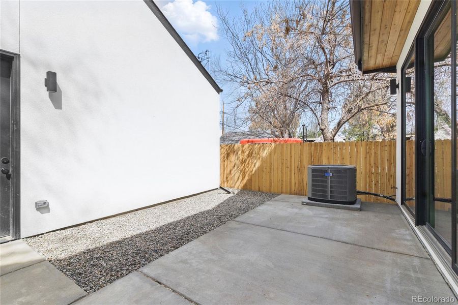 Exterior details and patio area of a home in , Englewood (Image 4).