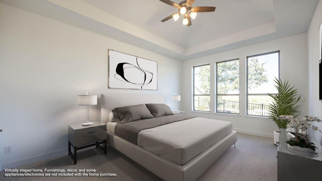 Furnished interior view inside a new home in Lariat 60', Liberty Hill (Image 6). Furnished interior view inside a new home in Lariat 60', Liberty Hill (Image 6).