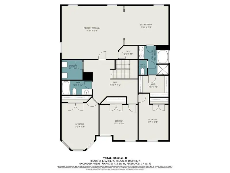 2D floor plan layout of this home in Adagio, Dacula, GA (Image 3).