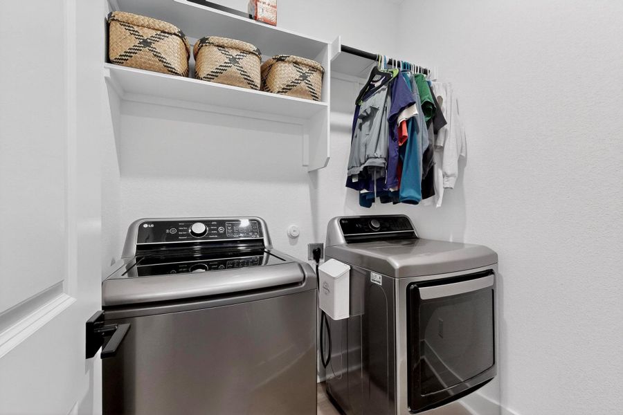 Laundry Room has shelving