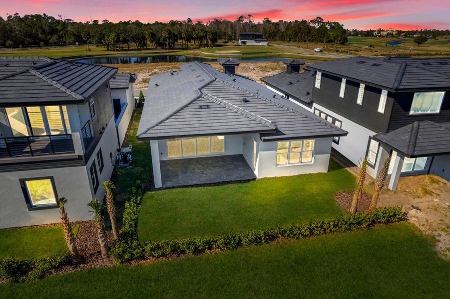 Representative exterior photo of a completed home built from the Marbella by ABD Development in Hampton Green at Providence, Davenport, FL (Image 28).