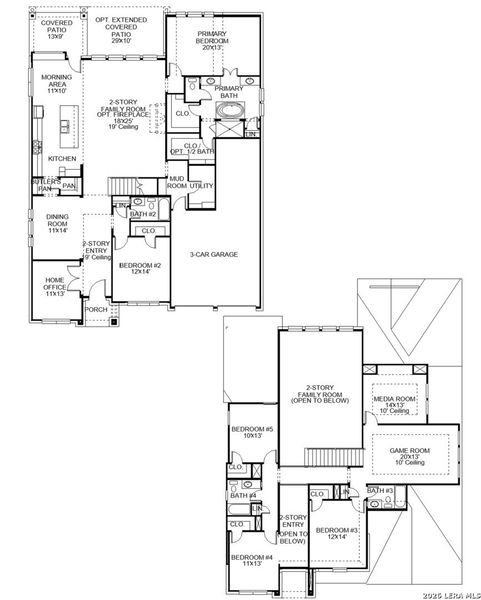 2D floor plan layout of this home in Mayfair, New Braunfels, TX (Image 5).