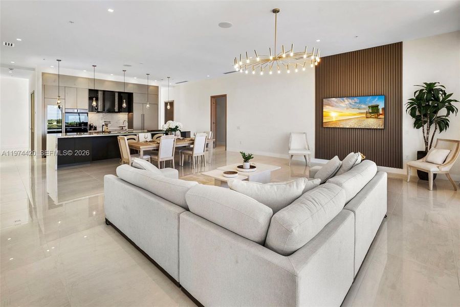 Furnished interior view inside a new home in , Delray Beach (Image 11). Furnished interior view inside a new home in , Delray Beach (Image 11).