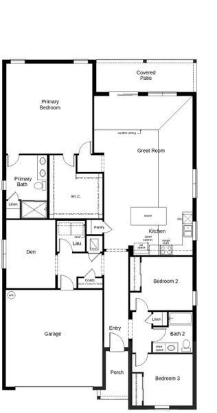 2D floor plan layout of this home in Hancock Crossings, Bartow, FL (Image 2).