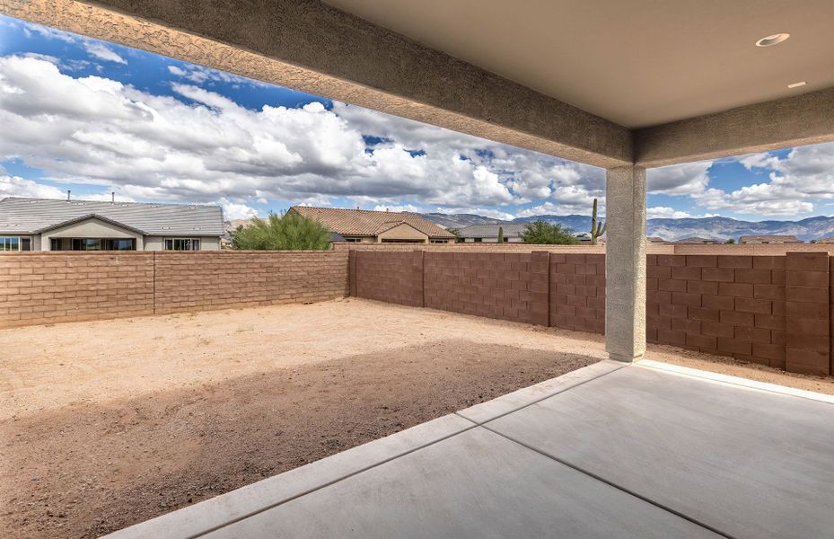 Exterior details and patio area of a home in Del Webb at Rocking K, Tucson (Image 19).