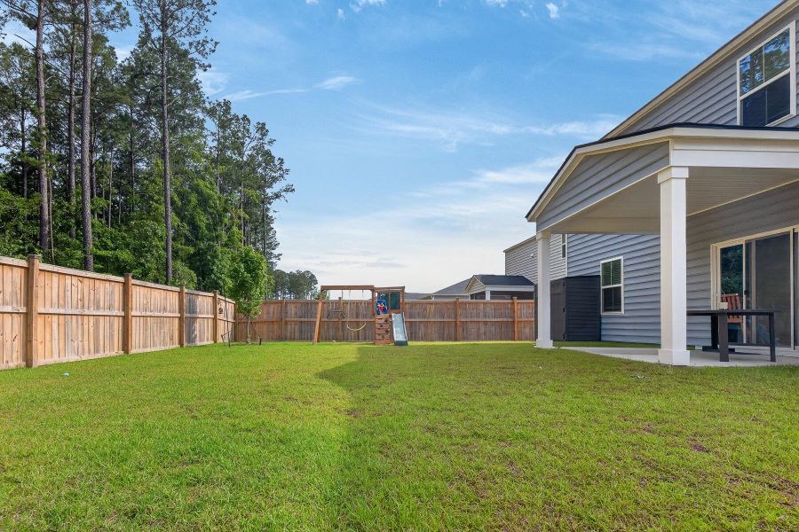 Exterior details and patio area of a home in Cypress Preserve, Moncks Corner (Image 30).