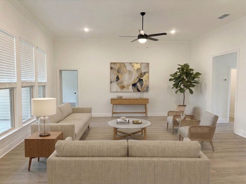 Furnished interior view inside a new home in Young Oaks, Crestview (Image 5).