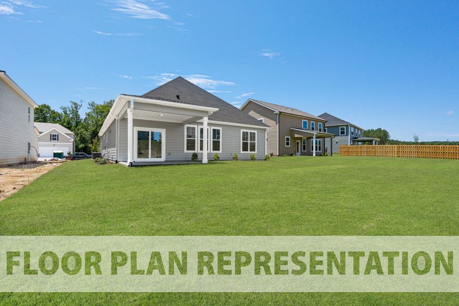 Representative exterior photo of a completed home built from the Galloway by Ivey Homes in Windsor, North Augusta, SC (Image 17). Representative exterior photo of a completed home built from the Galloway by Ivey Homes in Windsor, North Augusta, SC (Image 17).