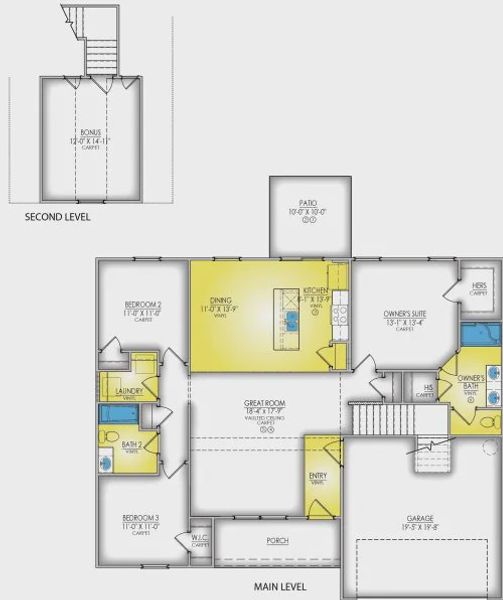 Main Level + Second Level