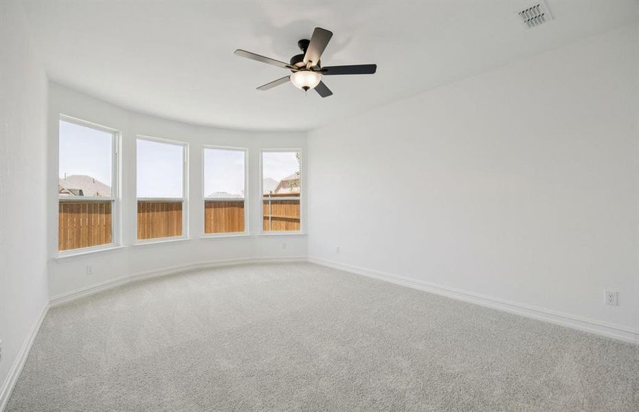 Charming Bay window adding elegance and natural light in the Owner's suite *Real home pictured Charming Bay window adding elegance and natural light in the Owner's suite *Real home pictured