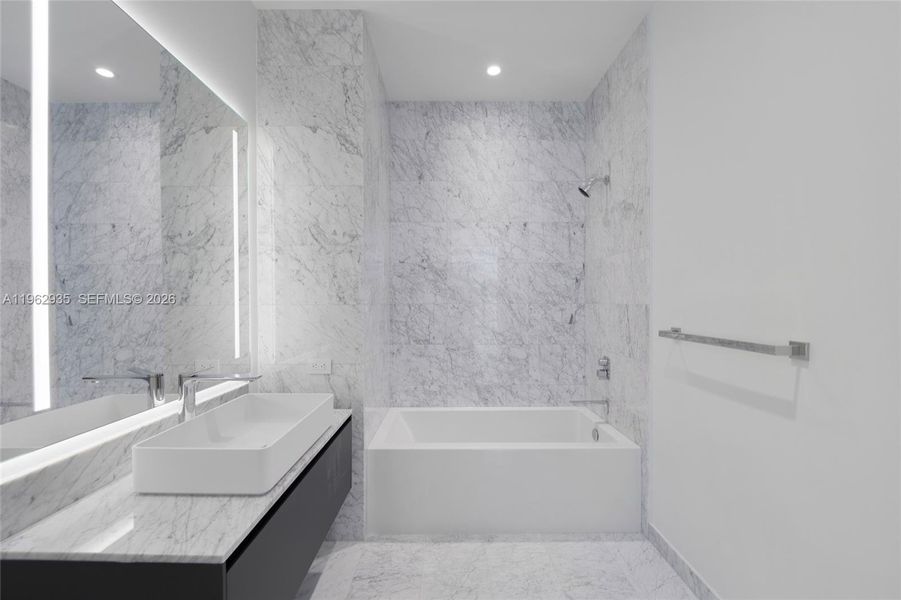 Furnished interior view inside a new home in , Miami (Image 11).