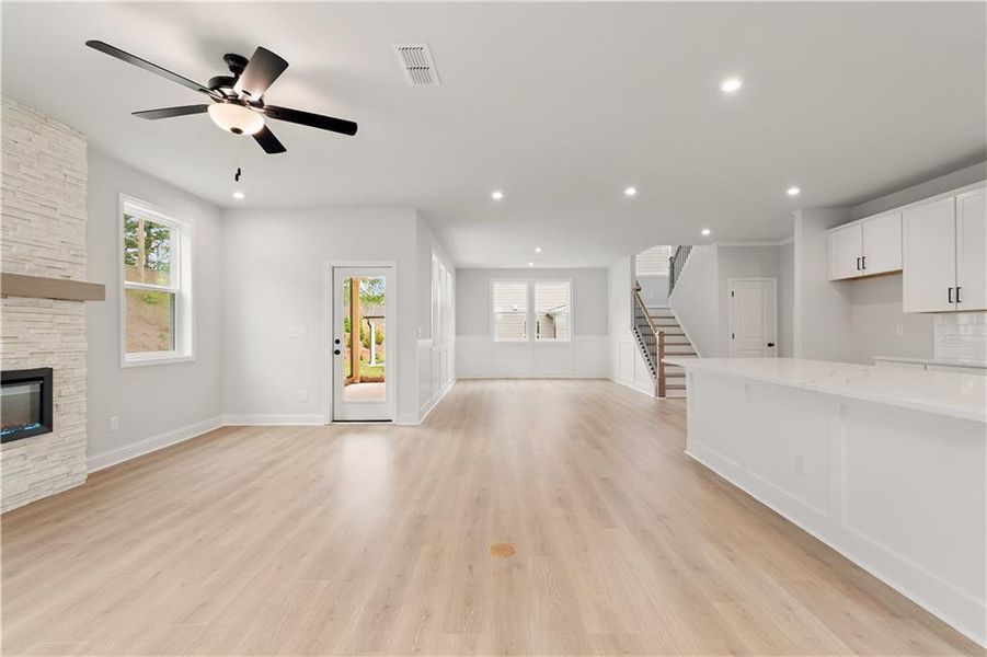 Spacious, unfurnished interior of a new home in The Paddocks at Doc Hughes, Buford (Image 36).