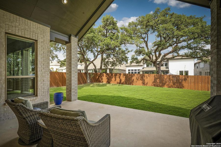 Exterior details and patio area of a home in Balcones Creek 70', Boerne (Image 3).