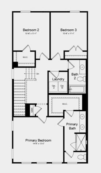 2D floor plan layout of this home in Alder Creek, Cumming, GA (Image 6).
