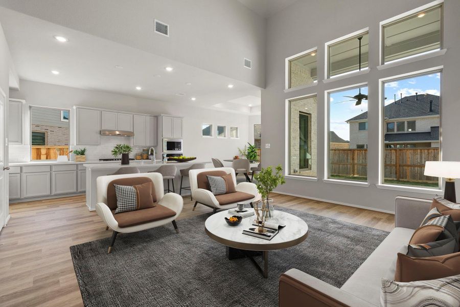 Furnished interior view inside a new home in Dunham Pointe 50', Cypress (Image 9).