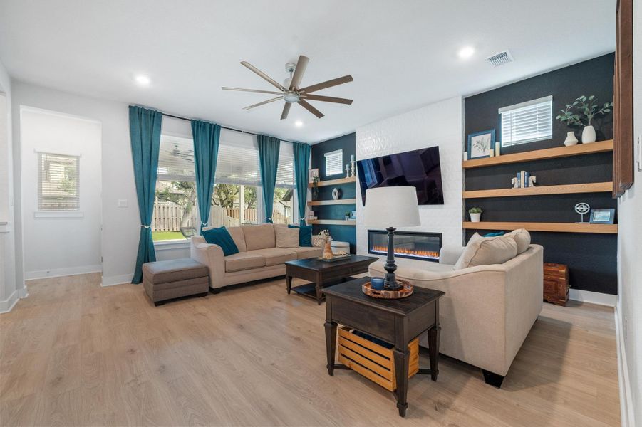 Furnished interior view inside a new home in , Leander (Image 4). Furnished interior view inside a new home in , Leander (Image 4).