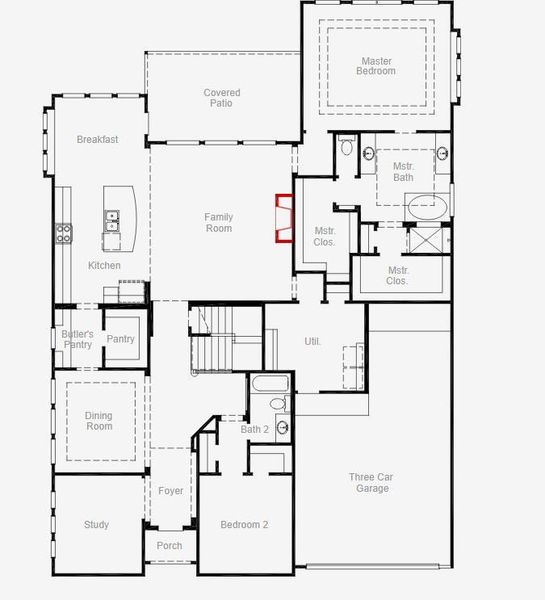 2D floor plan layout of this home in Painted Tree, McKinney, TX (Image 4). 2D floor plan layout of this home in Painted Tree, McKinney, TX (Image 4).
