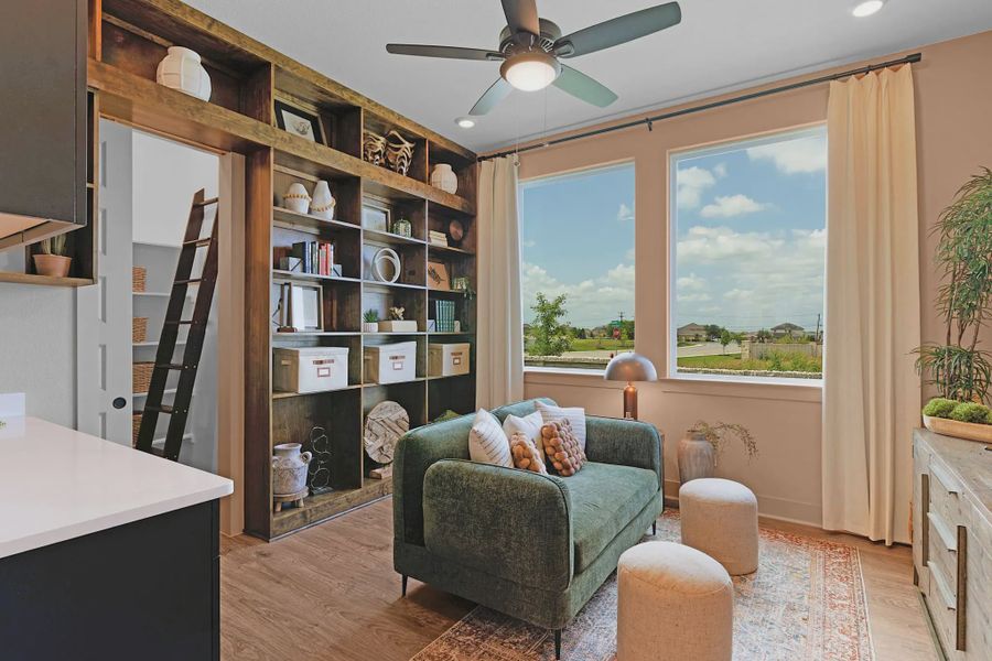 Representative furnished interior of a home built from the Silas by Chesmar Homes in Lariat, Liberty Hill (Image 13). Representative furnished interior of a home built from the Silas by Chesmar Homes in Lariat, Liberty Hill (Image 13).