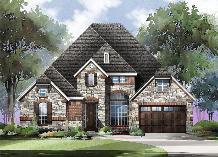 Presidio Floor Plan in The Colony- 80', Bastrop | Sitterle Homes Elevation C Presidio Floor Plan in The Colony- 80', Bastrop | Sitterle Homes Elevation C