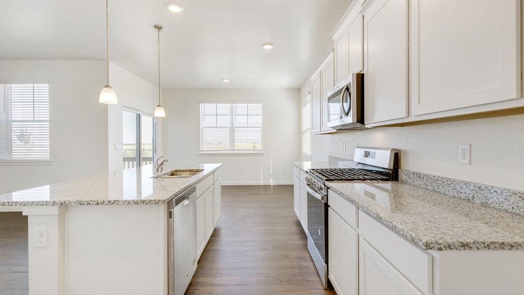 Furnished interior view inside a new home in Silver Peaks, Lochbuie (Image 8). Furnished interior view inside a new home in Silver Peaks, Lochbuie (Image 8).