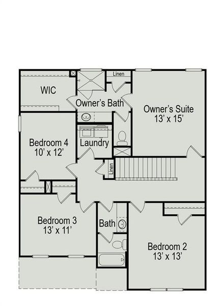 The Coleman Second Floor Plan