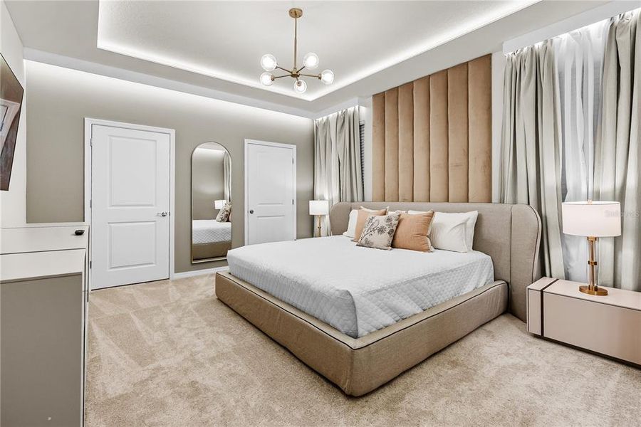 Furnished interior view inside a new home in , Clermont (Image 9). Furnished interior view inside a new home in , Clermont (Image 9).