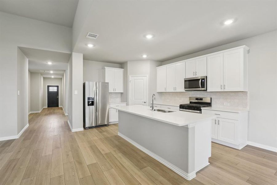 Furnished interior view inside a new home in Parks at Foster Crossing - Premier Series, Anna (Image 8). Furnished interior view inside a new home in Parks at Foster Crossing - Premier Series, Anna (Image 8).