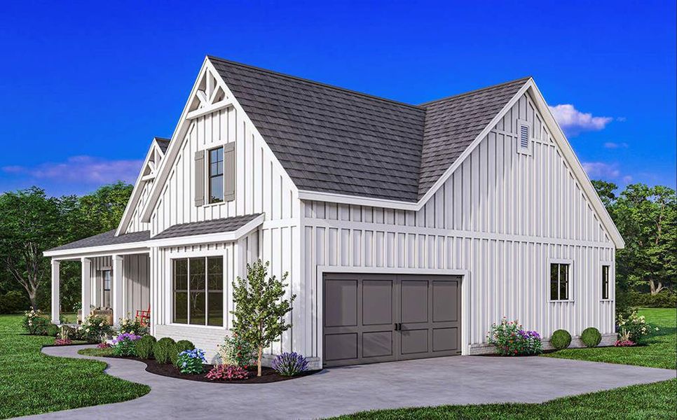 Front exterior of a new home in Echo Grove, Poolville, TX, highlighting curb appeal (Image 19).