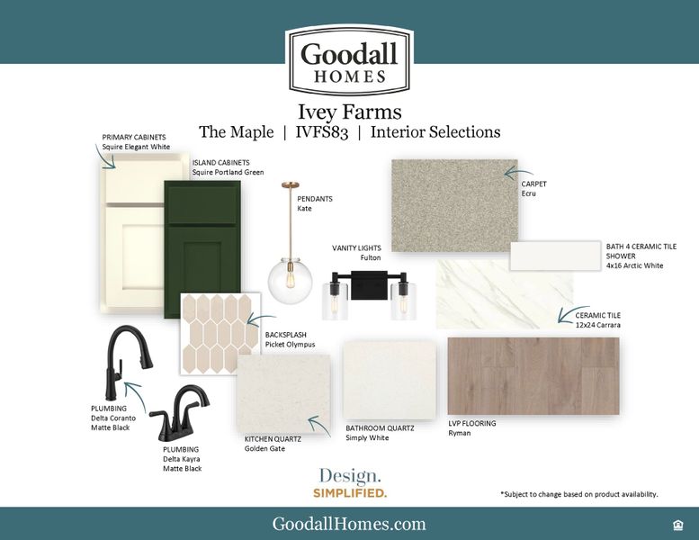 Sample of building materials used in homes in Ivey Farms - The Vintage Collection, Farragut (Image 41).