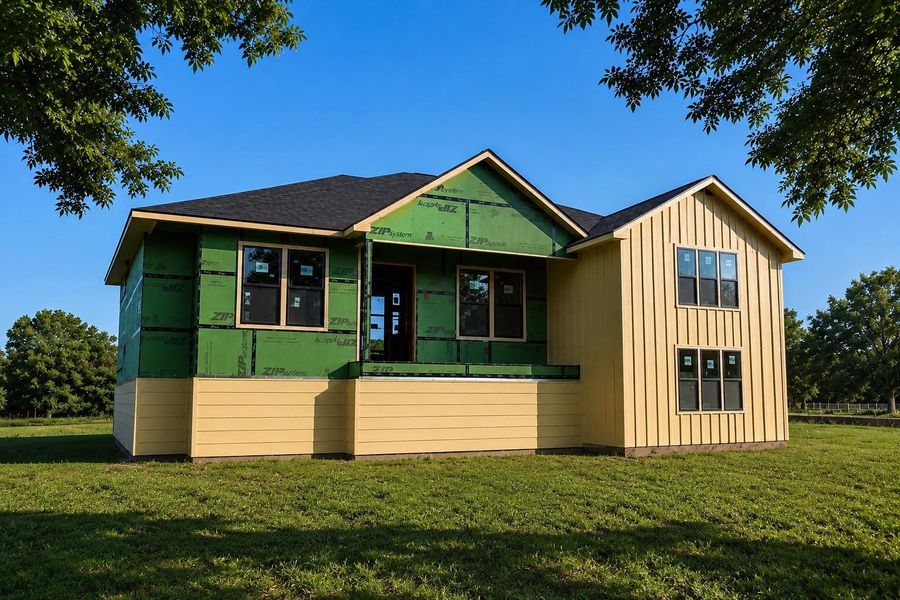 Another position showing front of home using ZIP System providing a stronger build quality. Home will have large front entry door. Can be discussed within certain stage. Another position showing front of home using ZIP System providing a stronger build quality. Home will have large front entry door. Can be discussed within certain stage.