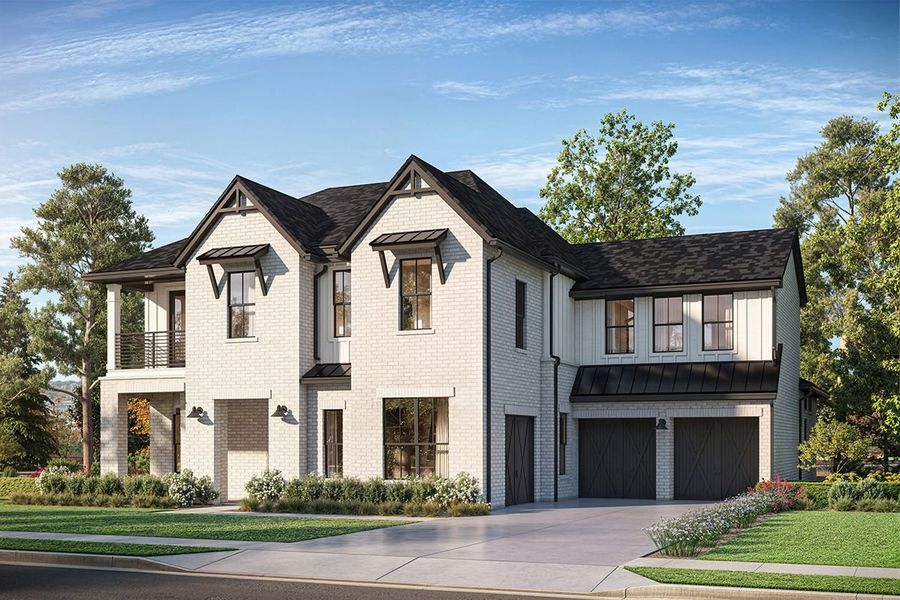 Representative exterior photo of a completed home built from the Glenwood by Landon Homes in Fields Reserve - 70's, Frisco, TX (Image 17). Representative exterior photo of a completed home built from the Glenwood by Landon Homes in Fields Reserve - 70's, Frisco, TX (Image 17).