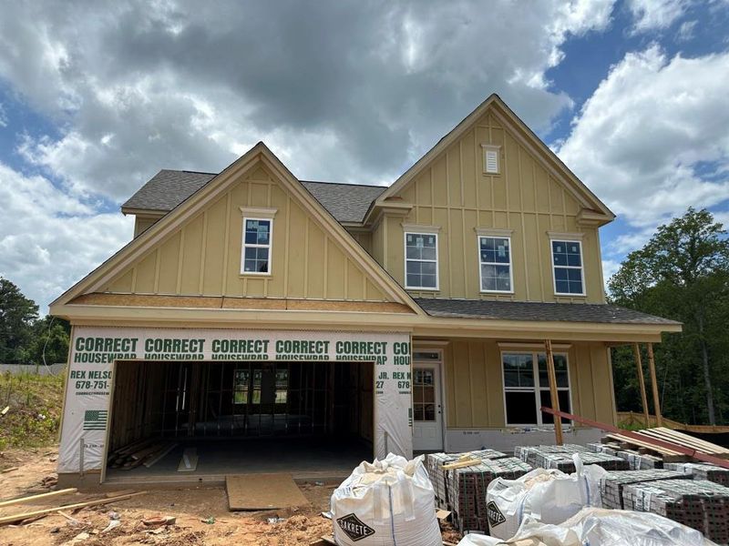 In-progress construction of a new home in Hemingway, Flowery Branch, GA (Image 49).