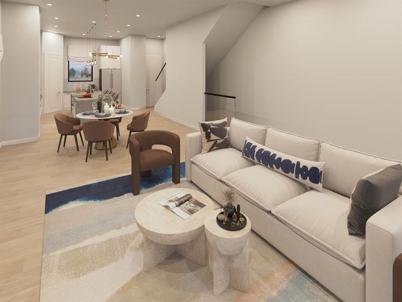 Furnished interior in a model home at Silver Falls in Houston (Image 4).