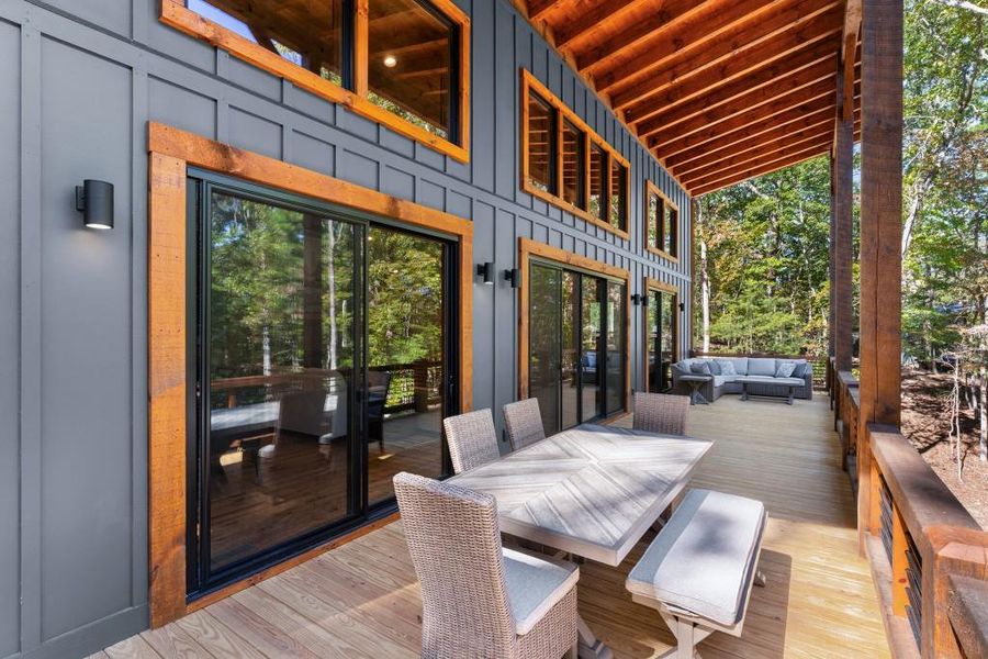 Exterior details and patio area of a home in , Blue Ridge (Image 30).