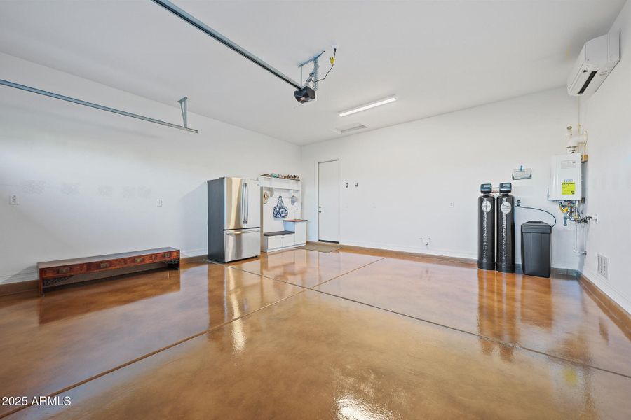 Garage w finished flooring Garage w finished flooring