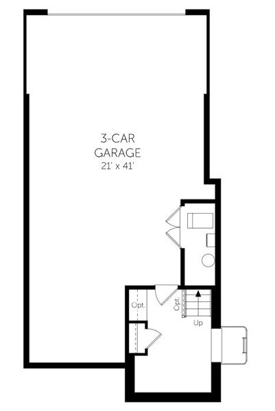 2D floor plan layout for the Arbor - Single Family Homes by Dream Finders Homes in Uplands, Westminster, CO (Image 3).