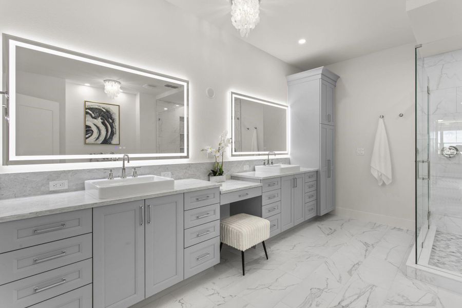 Furnished interior view inside a new home in , Tierra Verde (Image 31).